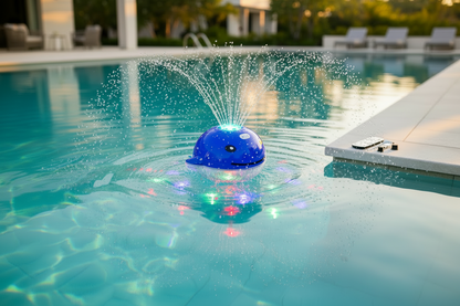LED Pool Fountain Light Show – Remote-Control Dolphin Sprayer for Above & Inground Pools