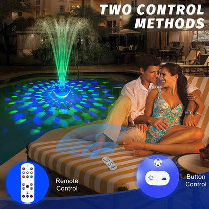 LED Pool Fountain Light Show – Remote-Control Dolphin Sprayer for Above & Inground Pools