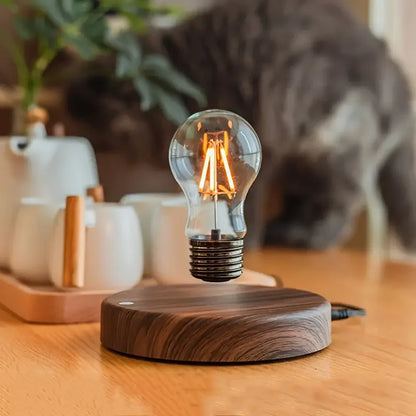 Magnetic Floating Levitating Moon 3D LED Night Light - Enchanting Home & Office Decor with Wooden Base & 3 Color Temperatures - Ideal Gift!