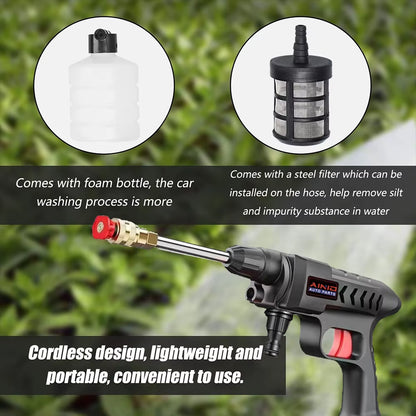 High-Pressure 60BAR Wireless Car Wash Water Gun 
