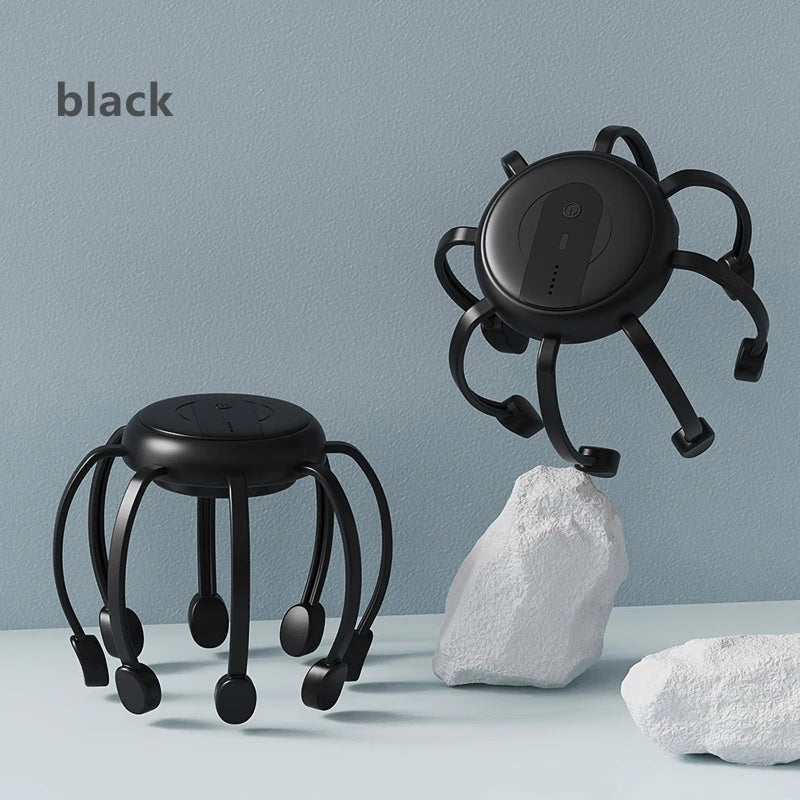 Electric Octopus Claw Head Massager 4 Modes Vibration Scalp Massage Therapeutic Head Scratcher Relief Head Fatigue Sleep〔Dd329〕