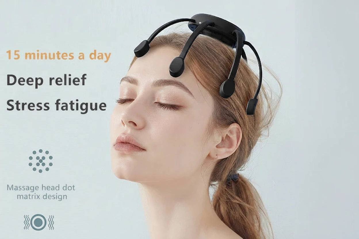 Electric Octopus Claw Head Massager 4 Modes Vibration Scalp Massage Therapeutic Head Scratcher Relief Head Fatigue Sleep〔Dd329〕