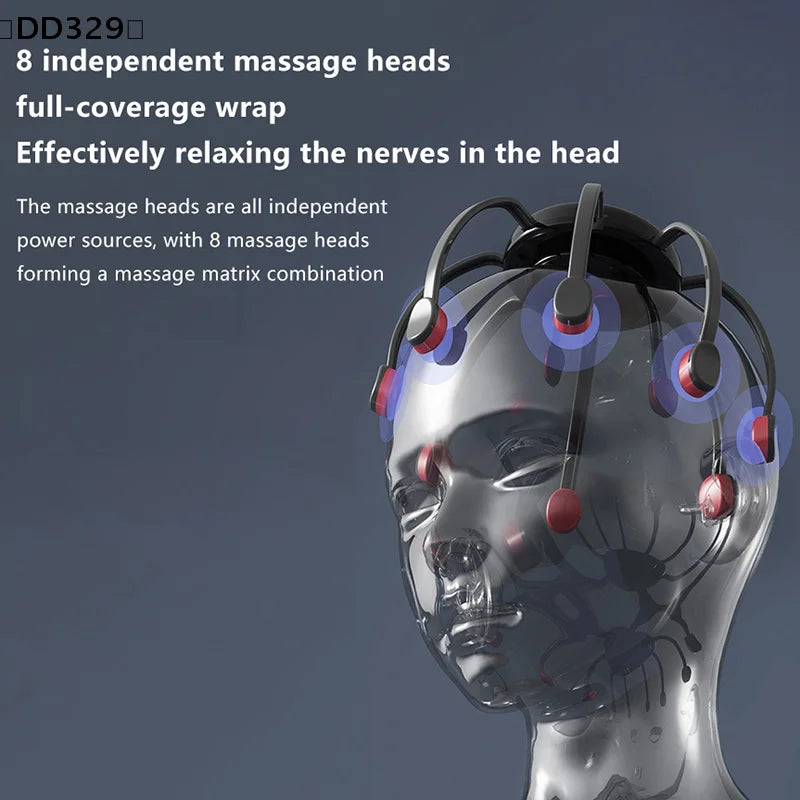 Electric Octopus Claw Head Massager 4 Modes Vibration Scalp Massage Therapeutic Head Scratcher Relief Head Fatigue Sleep〔Dd329〕