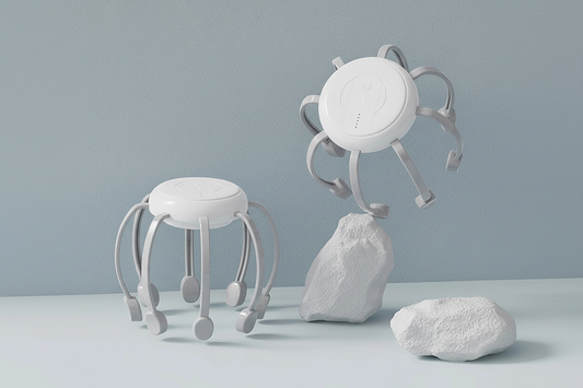 Indulge in Blissful Relaxation with the Electric Octopus Claw Head Massager - 4 Soothing Vibration Modes for Ultimate Stress Relief!