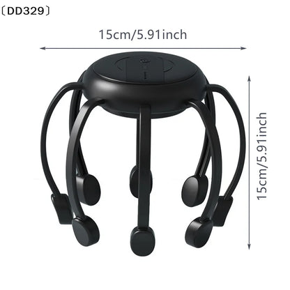 Electric Octopus Claw Head Massager 4 Modes Vibration Scalp Massage Therapeutic Head Scratcher Relief Head Fatigue Sleep〔Dd329〕