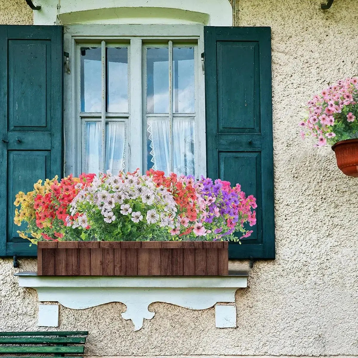 Vibrant 6-Color UV Resistant Artificial Flower Set - Perfect for Home, Garden, Parties & Weddings (6/12 Pcs)