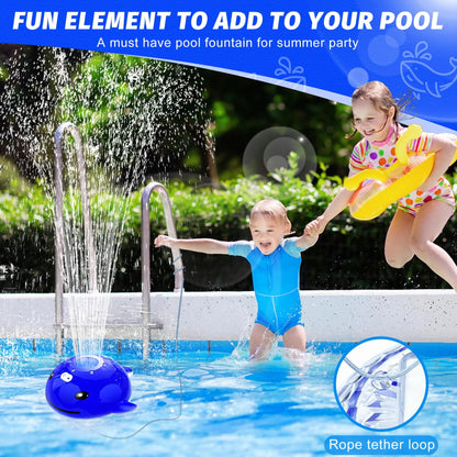 LED Pool Fountain Light Show – Remote-Control Dolphin Sprayer for Above & Inground Pools
