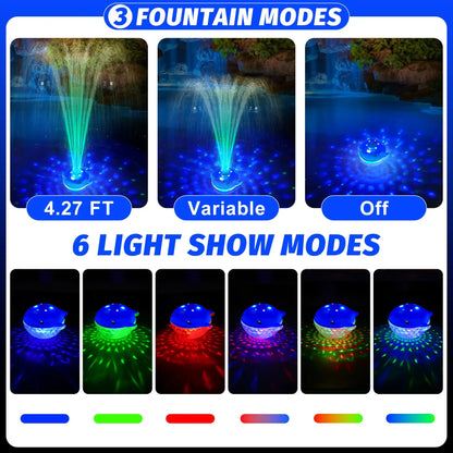 LED Pool Fountain Light Show – Remote-Control Dolphin Sprayer for Above & Inground Pools